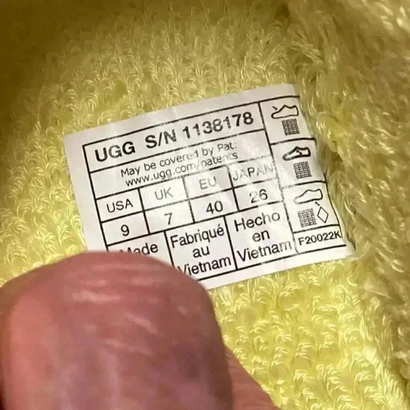 Ugg Sugarcloud Womens 9 Slide Platform Sandals Yellow Terry Slippers Shoes NEW - Picture 9 of 9